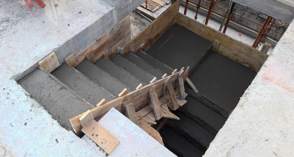 Travaux d'infrastructure en béton armé